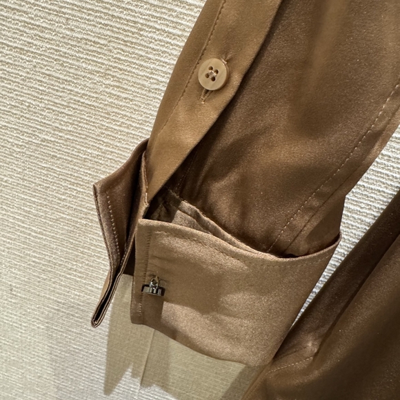 Reiss Ameira Silk-Satin Concealed-Placket Shirt - Picture 11 of 13